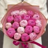 Розовый микс из 19 пионов